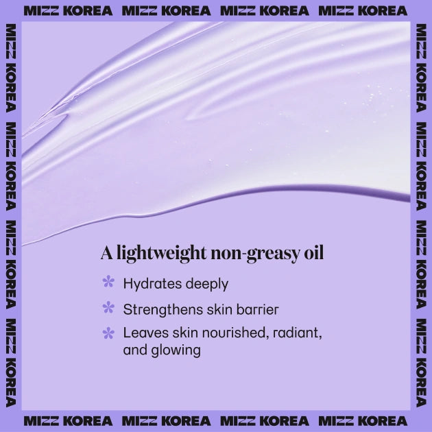 Mizz Korea Glow-It-All Jelly Face Oil benefits graphic